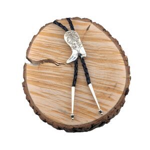 Bolo Tie Sterling Silver Western Cowboy Boot Native American Handmade Jewelry**